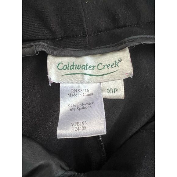 Coldwater Creek Women's Wide-Leg Trousers Black Size 10 Petites Casual - Picture 3 of 3